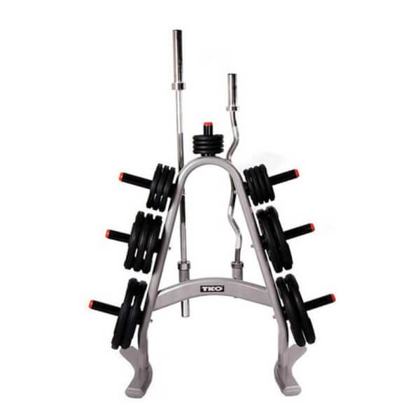 TKO OLYMPIC PLATE TREE WITH BAR HOLDERS 800sport