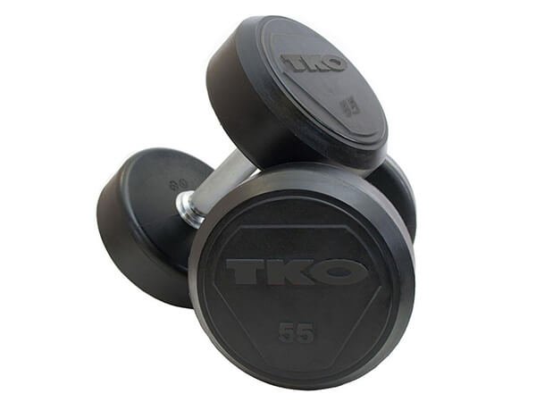 Solid Rubber Dumbbells 55 - 100lbs 800sport